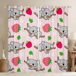 cartoon koala blackout curtains koala strawberry pattern window curtains koala lovers gift kidroom decoration blackout window curtains 100 polyester 41 7 107 9 0