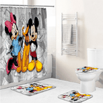 cartoon mickey minnie mouse bathroom sets shower curtain sets 0
