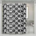 cartoon network logo font shower curtains 0