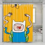 cartoon of finn adventure time shower curtains 0