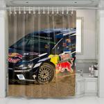 castrol redbull off road car racing shower curtains 0