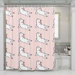 cat cute pose shower curtains 0