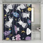 cat in the space meet galaxy shower curtains 0