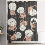 cat stronauts shower curtain 0
