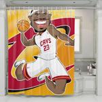 cavaliers player cartoon shower curtains 0