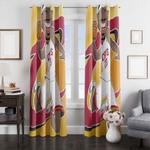 cavaliers player cartoon window curtain 0