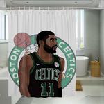 celtics boston kyrie irving vector shower curtains 0