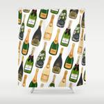 champagne bottles shower curtain 0