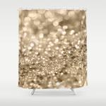champagne gold lady glitter 2 shiny decor art shower curtain 0