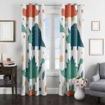 character of dinosaurs forest window curtain 0