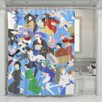 character of gintama animation shower curtains 0