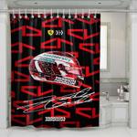 charles leclerc ferrari shower curtains 0
