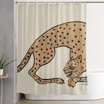 cheetah shower curtain 0