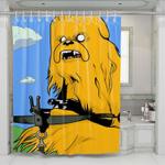 chewbacca adventure time star wars shower curtains 0