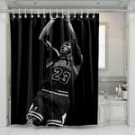 chicago bulls black and white shower curtains 0
