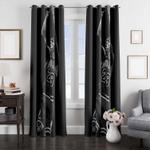 chicago bulls black and white window curtain 0