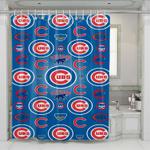 chicago cube blue college shower curtains 0