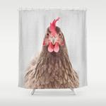 chicken colorful shower curtain 0