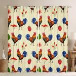 chicken rooster strawberry pattern blackout curtains chicken farming window curtains easters day gift blackout window curtains 100 polyester 41 7 107 9 0