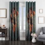 child and gibraltar above the sea window curtain 0