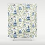 chinoiserie shower curtain 0
