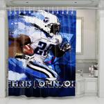 chris johnson bring the ball player nfl brush shower curtains 0