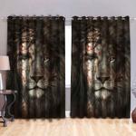 christ jesus inside lion art curtains lion of judah christian god window curtains home decoration blackout window curtains 100 polyester 417 1079 0