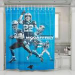 christian mccaffrey by carolina panthers shower curtains 0