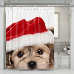 Christmas Dog Shower Curtain Set Bathroom Set For Bathroom Decor Best Gift For Friends