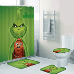 christmas grinch bathroom sets shower curtain sets 0