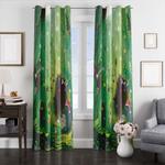 christmas totoro window curtains 0