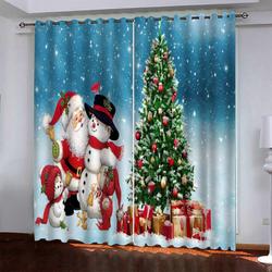 Christmas Tree Pattern Curtains Blackout Window Drapes Home Decor Meaningful Gift