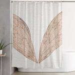 cicada wings in rose gold shower curtain 0