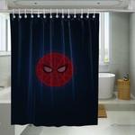 circle icon of spiderman far from home shower curtains 0