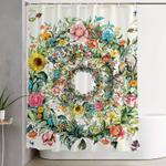 circle of life cream shower curtain 0