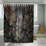 city explosion game graphic shower curtains 0