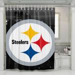 city monochrome steelers football shower curtains 0