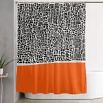city sunset abstract shower curtain 0
