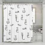 civet cats monochrome shower curtains 0