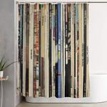 classic rock vinyl records shower curtain 0