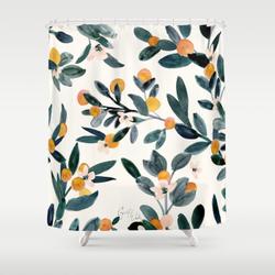 Clementine Sprigs Shower Curtain Set Bathroom Set For Bathroom Decor Best Gift For Friends