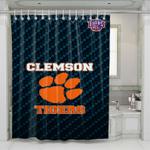 clemson tigers blue carbon shower curtains 0