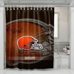 cleveland browns nfl logo 2 shower curtains 0