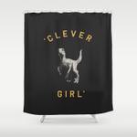 clever girl dark shower curtain 0