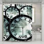 clocks ticking steins gate shower curtains 0