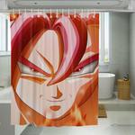 close up pink goku fusion shower curtains 0