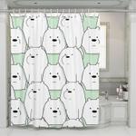 clothes white bear we bare bears shower curtains 0