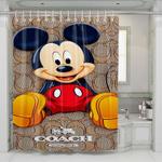 coach brown mickey mouse 1 shower curtains 0