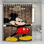 coach brown mickey mouse 2 shower curtains 0