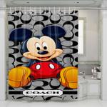 coach mickey mouse cartoon shower curtains 0